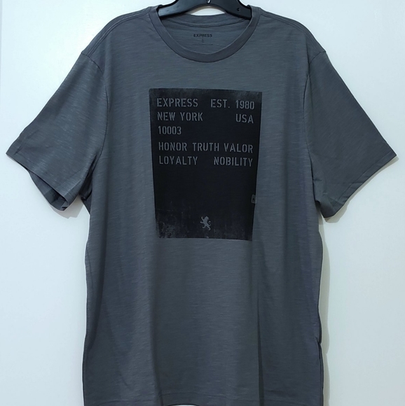 *NEW* Express Men Gray Exp NYC Box Graphic - Picture 1 of 3